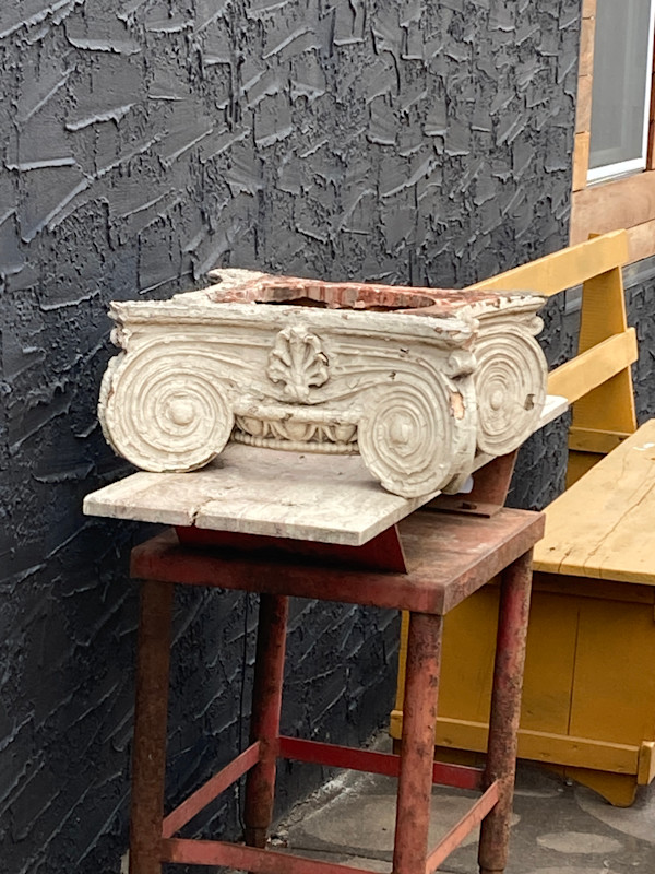 Terra cotta column tops