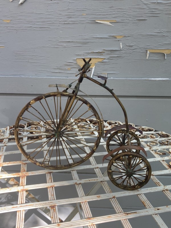 Vintage hand made tricycle sculpture