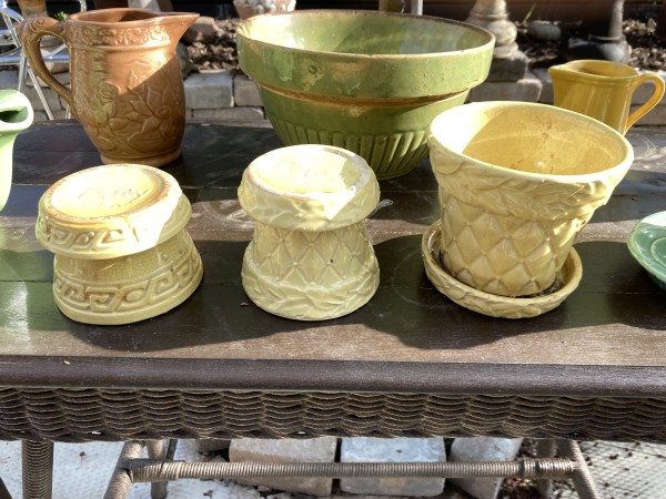 Yellow McCoy pottery vase medium