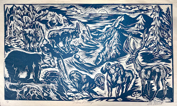 Alpine Fantasy - Blue ink - 2/4 by Don Gorvett