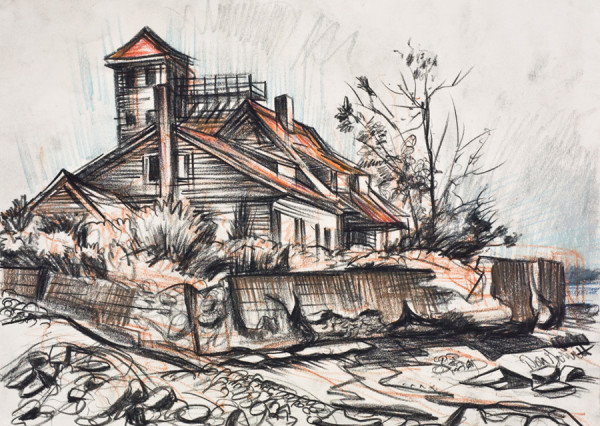 Study, Wood Island Station by Don Gorvett
