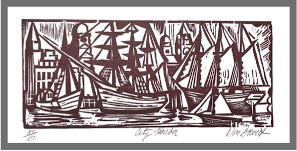 City Harbor - FRAMED - 19/150 by Don Gorvett