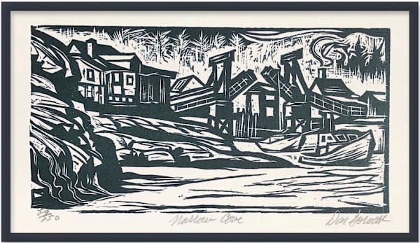 Narrow Cove - FRAMED - 38/150 by Don Gorvett