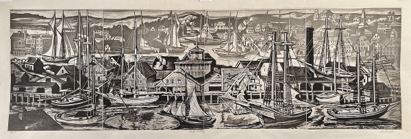 Harbor Fantasy - etching - #9 by Don Gorvett
