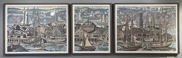Harbor Fantasy, Edit A/P - framed as a triptych - Proof 1 by Don Gorvett