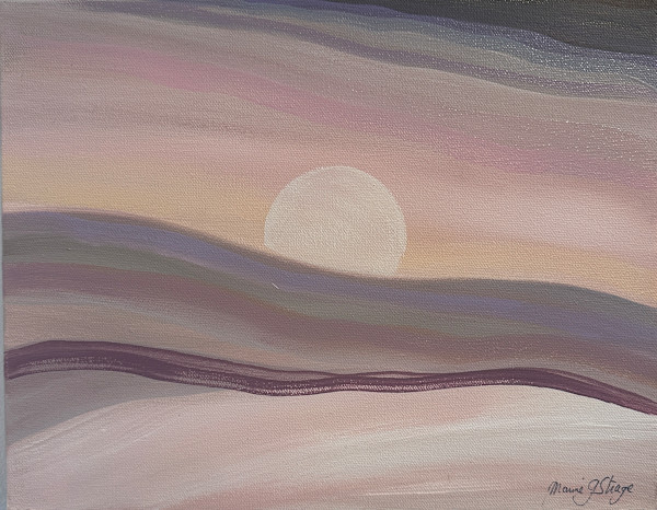 Moonlight in the field by Marine Strage