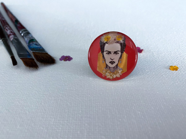 'Frida Kahlo Inspired' Flower Resin Ring