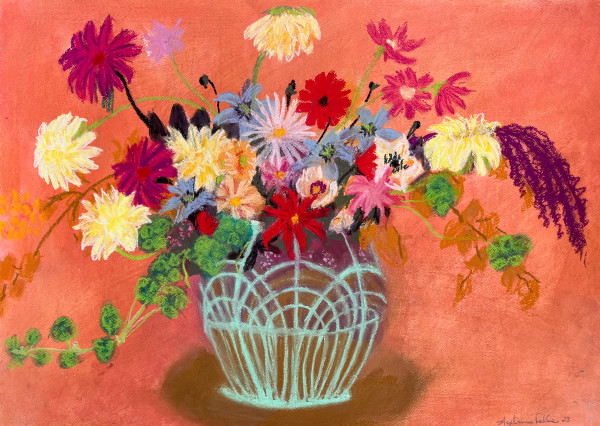 Wire Basket Bouquet by Stephanie Fuller