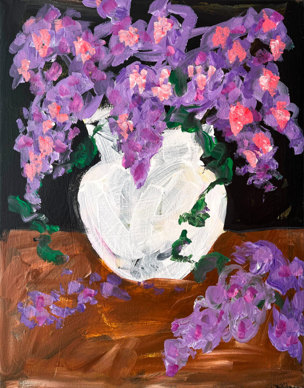 Lilacs in a White Vase by Stephanie Fuller 376ASF