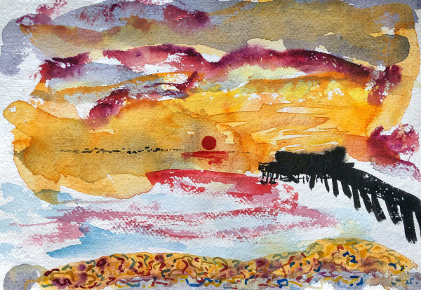 Turner Yellow Sky With Red Sun, Deal Pier