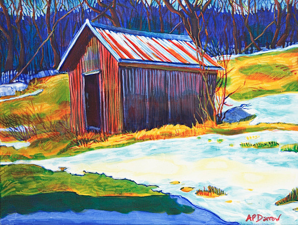 Cream Hill Corncrib - Giclee prints by Alison P Darrow