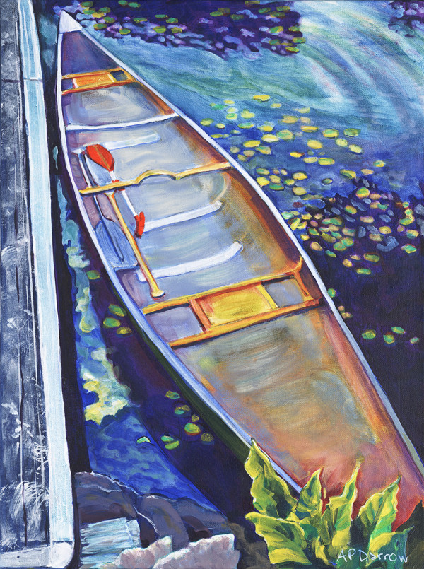 Canoe At Rindy's Pond by Alison P Darrow