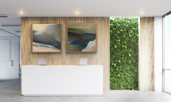 Pacific Coast View diptych by Julia Ross