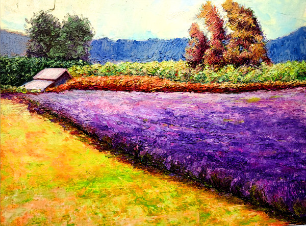 Lavender Farm Hood River by Sandra Longmore