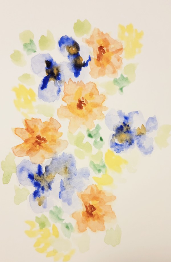 Pansy and Daffodils by Ann Alexander