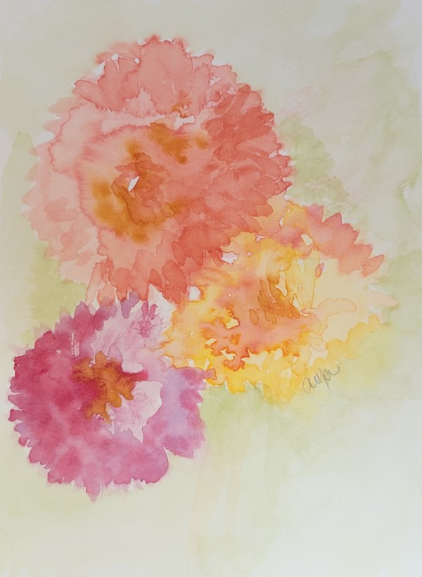 Colorful Dahlias by Ann Alexander