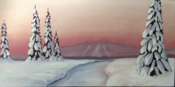 Early light on heavy snow by Louise Douglas