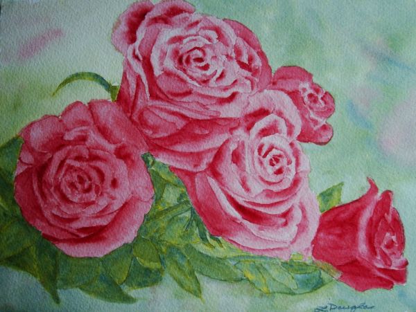 Grandmother's roses by Louise Douglas