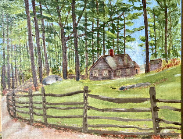 Early Spring Schoolhouse by Louise Douglas