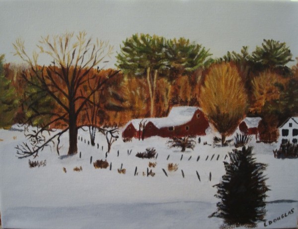 Winter Morning At Local Farm by Louise Douglas
