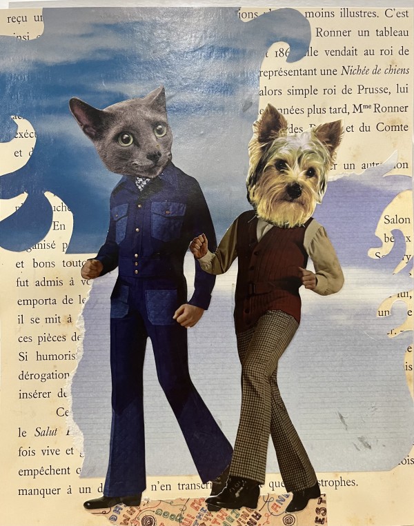 Chat et chien by Steffanie Lorig