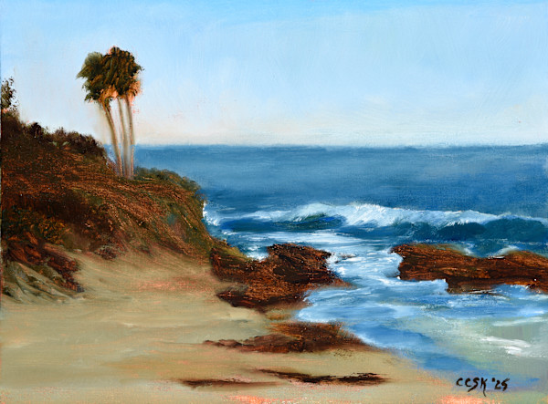 Reflective Moment Along The Shore Outside LA by Carolyn Kleinberger