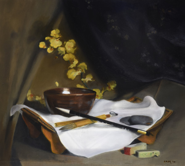 Still Life with Chinese Brushes by Carolyn Kleinberger
