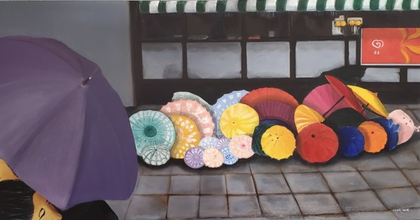 Chinese Umbrellas by Carolyn Kleinberger 