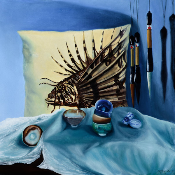 Lionfish Pillow by Carolyn Kleinberger, Image 3.
