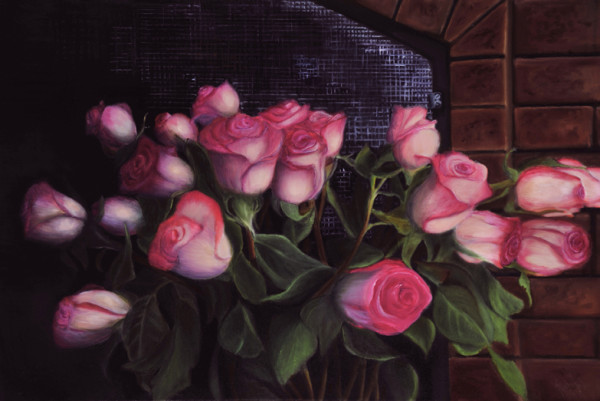 Blushing Roses by Carolyn Kleinberger 