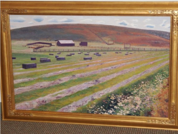 Alfalfa Fields With Bales by Gray Ernest Smith