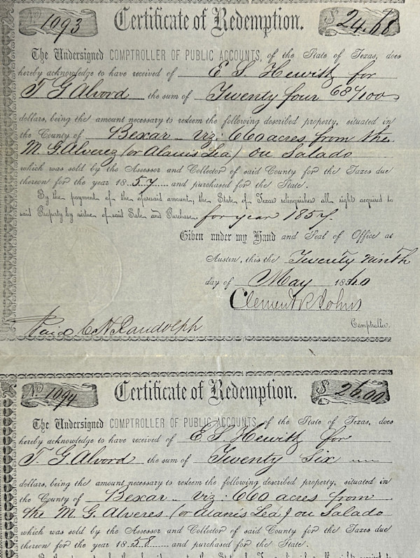 Certificates of Redemption by Unknown, United States, Image 1.