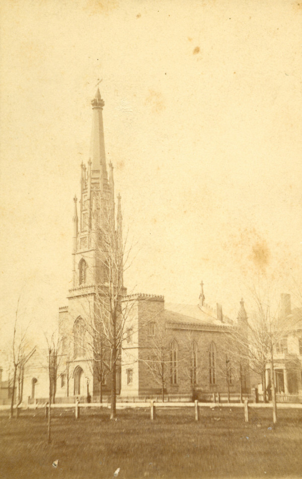 Two Views of the Old Presbyterian Church, Elyria, Ohio by Judd C. Potter