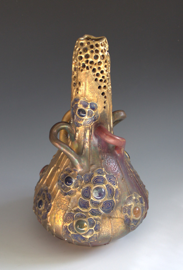 Vase by Teplitz Amphora, Riessner & Kessel