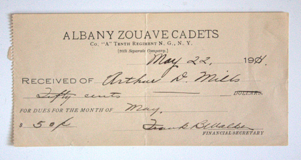 Receipt by Unknown, United States