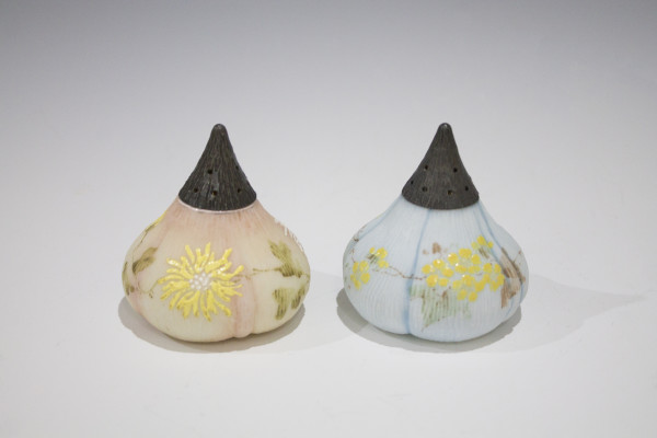 Salt and Pepper Shakers by Mt. Washington Glass Company