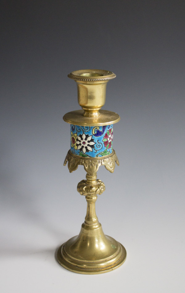Candlestick by Longwy Faience
