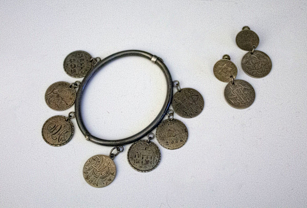 Love Token Bracelet and Earrings by Unknown, United States