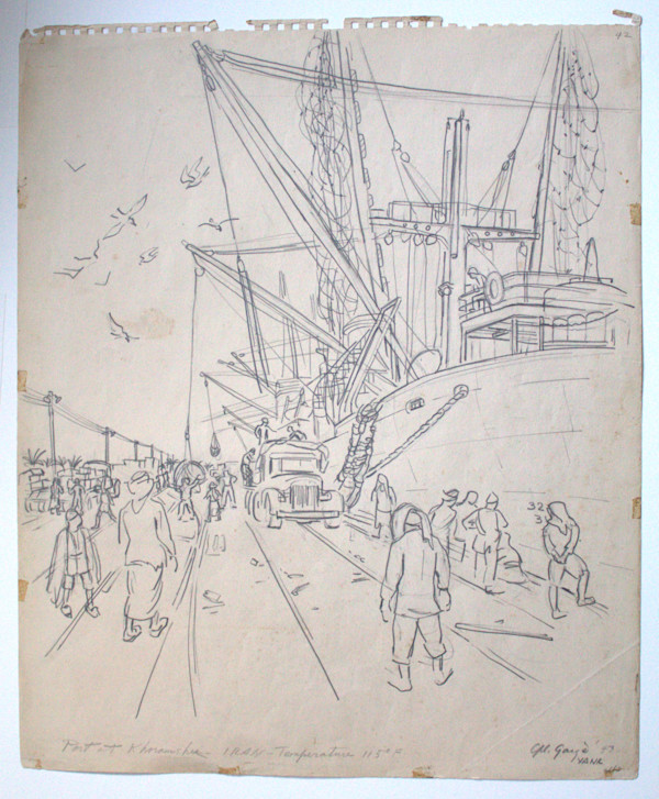 Port at Khorramshahr, Iran by Richard T. Gaige