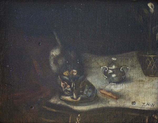 Kitty and Spilled Drink by J. Hall
