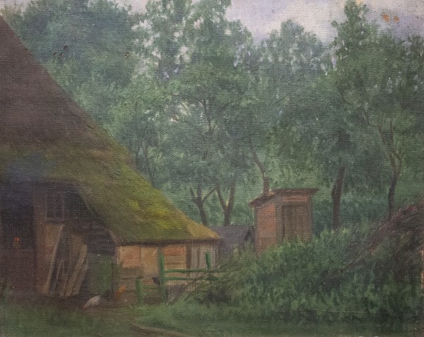 Thatched Roof and Outhouse by A. von Clausewitz