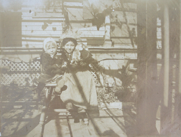 Children with Rabbit by Unknown, United States