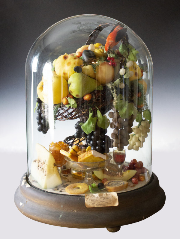 Wax Fruit and Dessert Dome by Mary J. Norris Sheppard