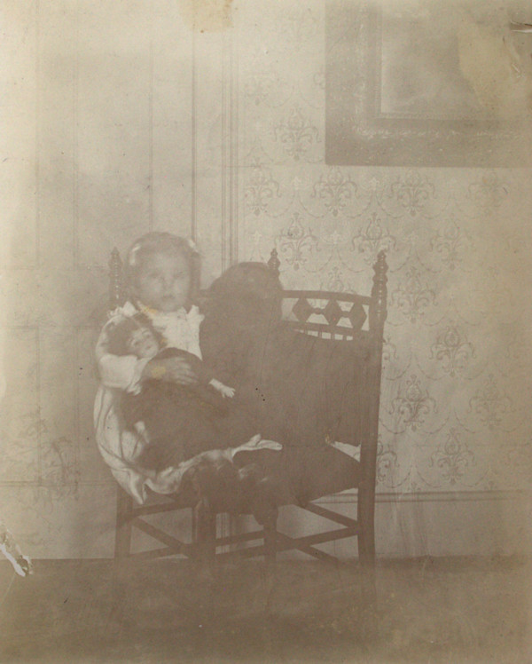 Girl with Dog and Doll by Unknown, United States