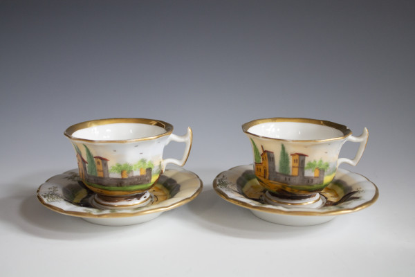 Child's Cups and Saucers (Set of Two) by Unknown, France