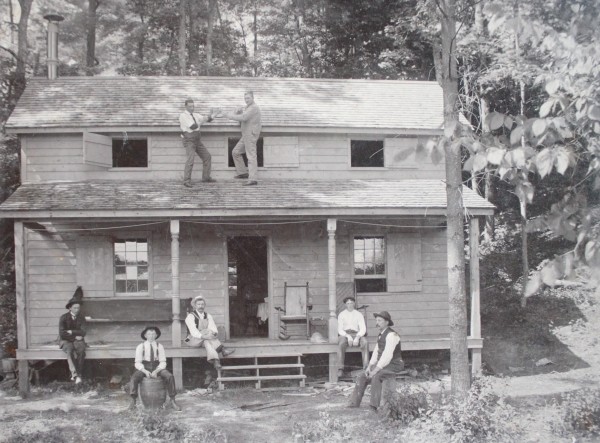 Fisticuffs on the Porch Roof by Unknown, United States