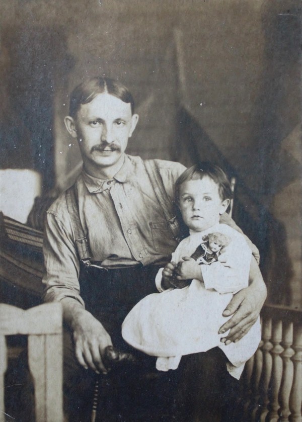 Man with Daughter and her Doll by Unknown, United States