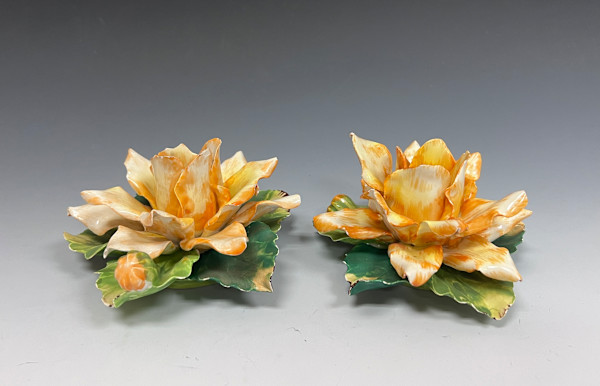 Candle Holders by Capodimonte, Image 1.