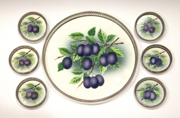 Tray and Coaster Set by Unknown, Germany, S. Sternau & Company