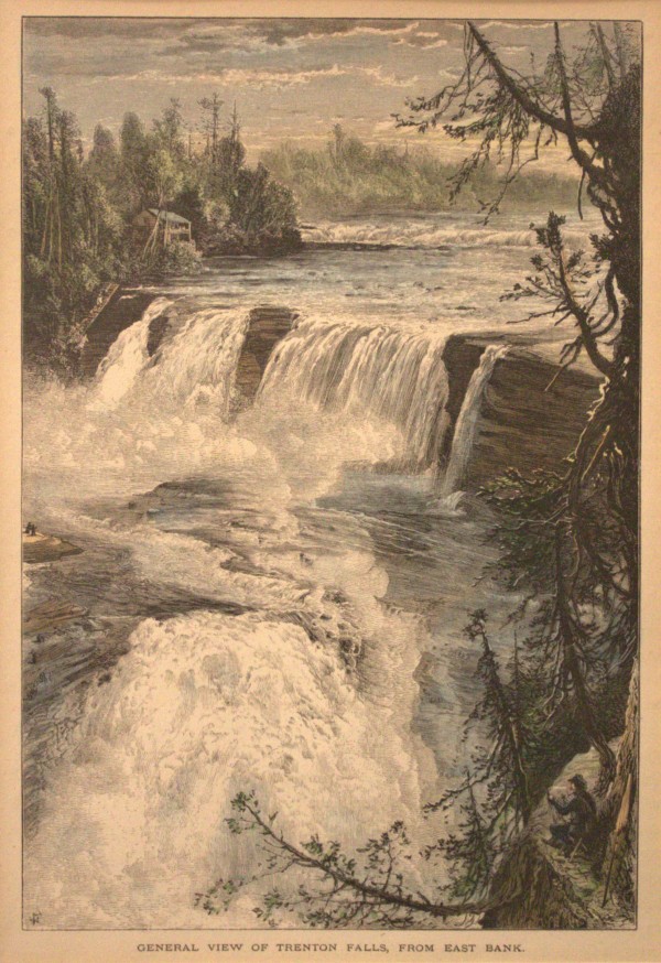 General View of Trenton Falls, from East Bank, from "America in Words and Pictures" by Friedrich von Hellwald